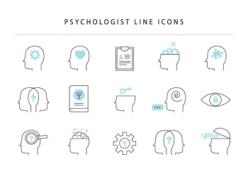 Psychologist Line Icons Psychologist Line Icons
