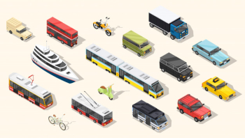 Public transport vehicles collection Free Vector Public transport vehicles collection Free Vector