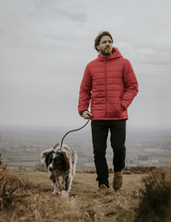 Puffer jacket mockup, man with dog | Free PSD Mockup - rawpixel Puffer jacket mockup, man with dog | Free PSD Mockup - rawpixel