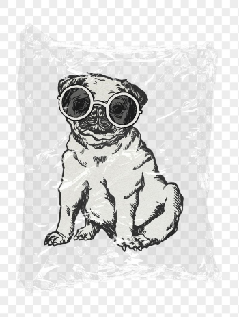 Pug puppy png plastic bag | Free PNG - rawpixel