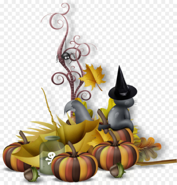 Pumpkin Cat - Cat pumpkin leaves Pumpkin Cat - Cat pumpkin leaves