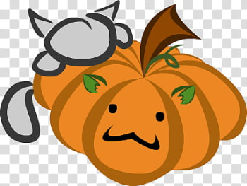 Pumpkin Kitty transparent background PNG clipart