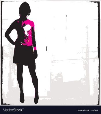 Punk rock girl vector image Punk rock girl vector image