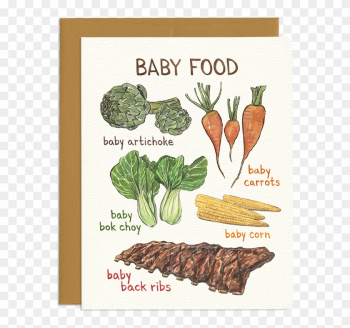 Punny Baby Veggie Greeting Card - Baby Food Card Punny Baby Veggie Greeting Card - Baby Food Card