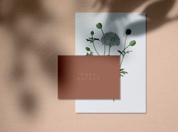 Pure nature design card mockups Free Psd Pure nature design card mockups Free Psd