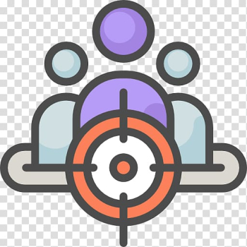 Purple and grey target logo, Target market Target audience ...