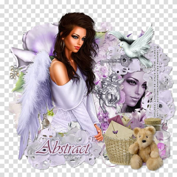 Purple Angel M, abstract beauty transparent background PNG clipart