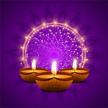 Purple background with lights for diwali Purple background with lights for diwali