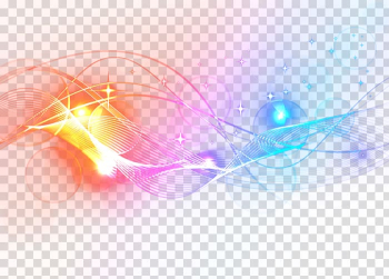 Purple, blue, and yellow crystal , Light Optics Software, With colored light transparent background PNG clipart