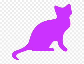 Purple Cat Silhouette - Cat Purple Clipart Purple Cat Silhouette - Cat Purple Clipart