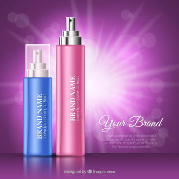 Purple cosmetics background Purple cosmetics background
