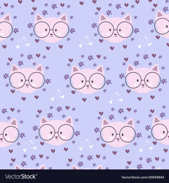 purple cute cat seamless pattern purple cute cat seamless pattern