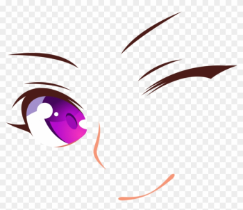 Purple Eyes Smile Wink - Anime Girl Eyes Winking