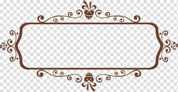 Purple floral border, Icon, Brown frame plant transparent background PNG clipart