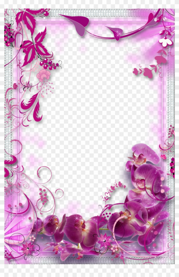Purple Flowers Border Background - Pink And Purple Flower Border Purple Flowers Border Background - Pink And Purple Flower Border