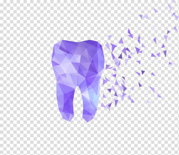 Purple gemstone illustration, Human tooth Dentistry Illustration, Colorful abstract perspective tooth fragments transparent background PNG clipart