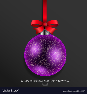 purple glass christmas ball