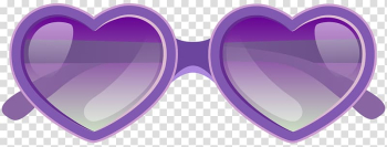 Purple heart framed eyeglasses illustration, Aviator sunglasses , Purple Heart Sunglasses transparent background PNG clipart