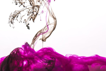 Purple Ink Cloud With Black Drops Purple Ink Cloud With Black Drops