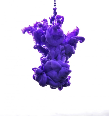 Purple ink in water Purple ink in water