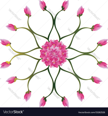 Purple lotus flower vector image