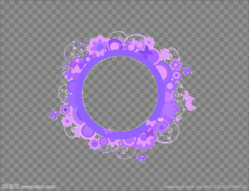 Purple Material Frame Flower Free Download Image