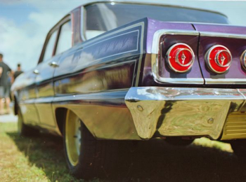 purple muscle car macro shot purple muscle car macro shot