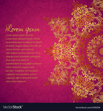 Purple ornate vintage wedding card background vector image Purple ornate vintage wedding card background vector image