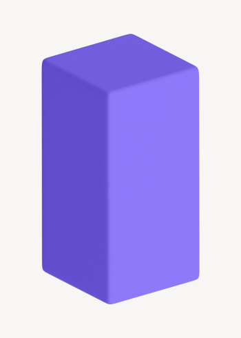 Purple rectangle shape, 3D geometric | Free Photo - rawpixel