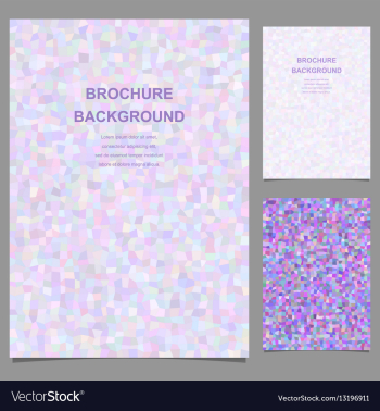 Purple rectangle tile mosaic brochure template vector image