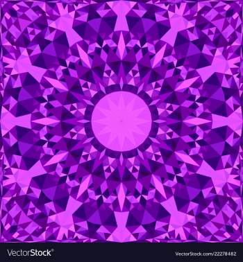 Purple repeating kaleidoscope pattern background vector image Purple repeating kaleidoscope pattern background vector image