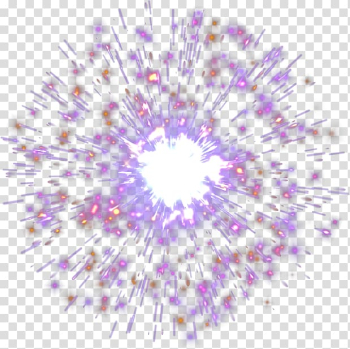 Purple spark illustration, Light Fireworks , Explosions transparent background PNG clipart