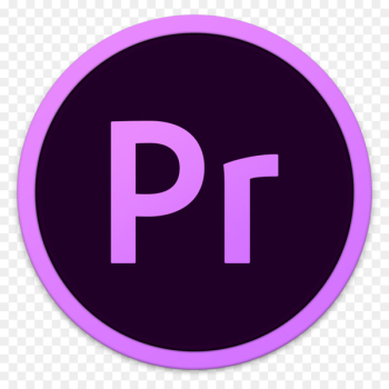 purple text symbol brand - Adobe Pr 