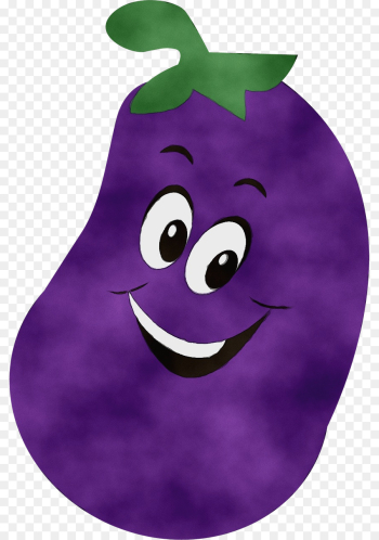 purple violet green eggplant cartoon