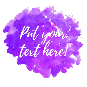 Purple watercolor background with text template