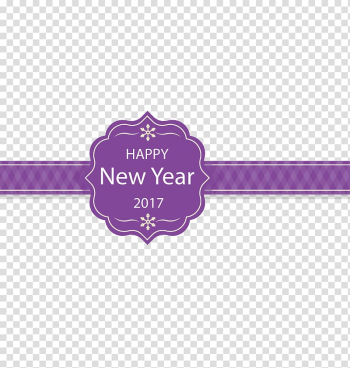 Purple Web banner, Happy New Year transparent background PNG clipart