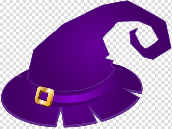 Purple witch hat illustration, Witch hat , Purple Witch Hat transparent background PNG clipart