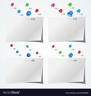 Push pin set vector image Push pin set vector image
