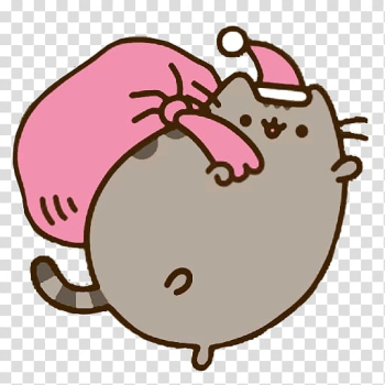 Pusheen Cat Christmas Gift Holiday, Cat transparent background PNG clipart Pusheen Cat Christmas Gift Holiday, Cat transparent background PNG clipart