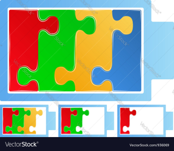 Puzzle Battery vector image Puzzle Battery vector image