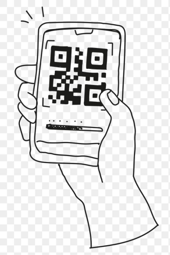 QR code png cashless payment COVID-19 doodle illustration QR code png cashless payment COVID-19 doodle illustration