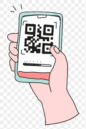 QR code png cashless payment COVID-19 doodle illustration QR code png cashless payment COVID-19 doodle illustration