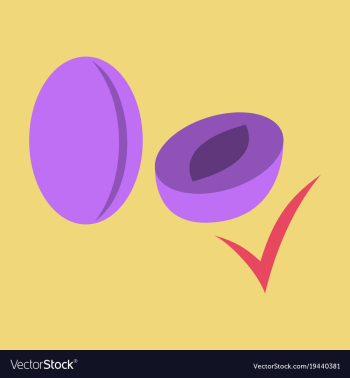 Quality realistic plum plums isolated on vector image Quality realistic plum plums isolated on vector image