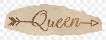 Queen word png, gold glittery | Free PNG - rawpixel