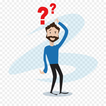 Question mark Icon - Confused cartoon man Question mark Icon - Confused cartoon man