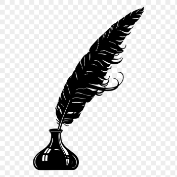 Quill and ink png silhouette, | Free PNG - rawpixel