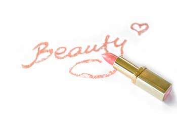 "Beauty" Written With Pink Lipstick "Beauty" Written With Pink Lipstick