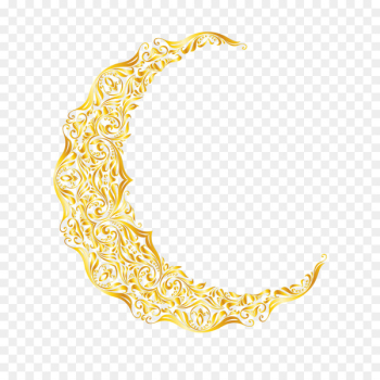 Quran Islam Euclidean vector - Islamic gilded moon 