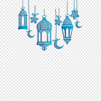 Quran Islam, Islamic lantern decorations, blue hanging decors, blue, lantern, pendant png