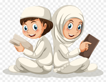 Quran Muslim Islam Illustration - Muslim Cartoon Png